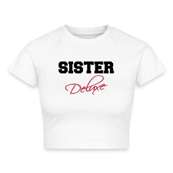 Sister Deluxe - Cropped Frauen Organic T-Shirt - Weiß - Vorne - AI Model Female 172 dark (172cm)
