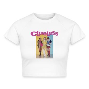 Clueless Chlique Cher, Dionne Und Tai - Cropped Frauen Organic T-Shirt - Weiß - Vorne - AI Model Female 172 dark (172cm)
