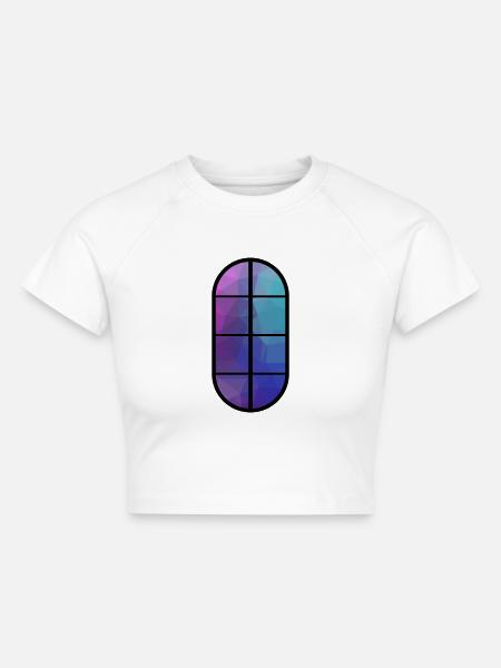 Fenster - Cropped Frauen Organic T-Shirt - Weiß
