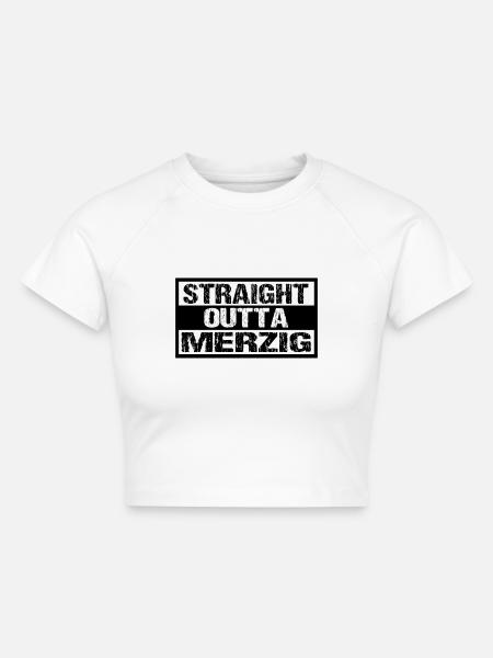 merzig saar - Cropped Frauen Organic T-Shirt - Weiß