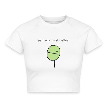 Professioneller Failer - Cropped Frauen Organic T-Shirt - Weiß - Vorne - AI Model Female 172 dark (172cm)