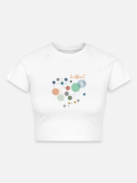 Be different - Cropped Frauen Organic T-Shirt - Weiß