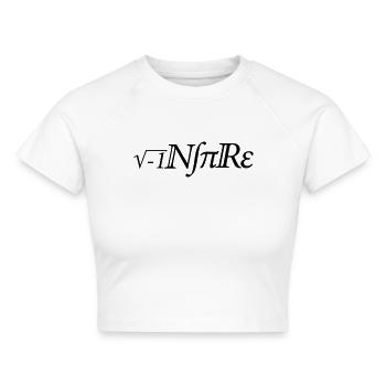Mathe Inspire - Cropped Frauen Organic T-Shirt - Weiß - Vorne - AI Model Female 172 dark (172cm)
