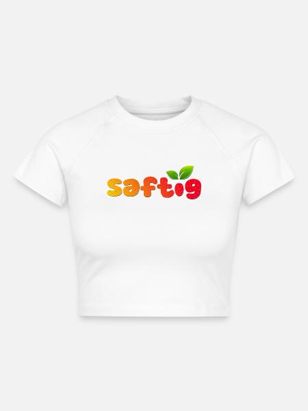 Saftig - Cropped Frauen Organic T-Shirt - Weiß