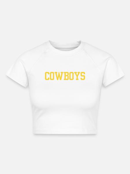 cowboys - Cropped Frauen Organic T-Shirt - Weiß