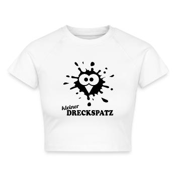 kleiner Dreckspatz - Cropped Frauen Organic T-Shirt - Weiß - Vorne - AI Model Female 172 dark (172cm)