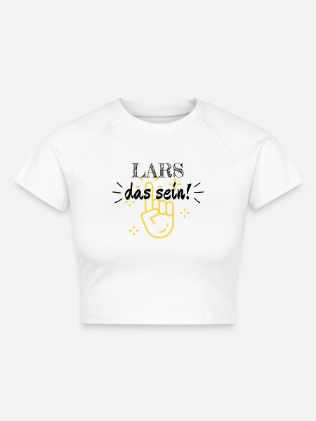 LARS das sein! - Cropped Frauen Organic T-Shirt - Weiß