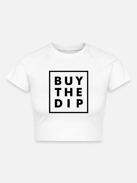 Buy the dip - Cropped Frauen Organic T-Shirt - Weiß