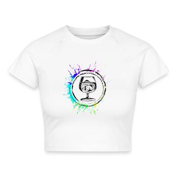 Whisky Icon - Cropped Frauen Organic T-Shirt - Weiß - Vorne - AI Model Female 172 dark (172cm)