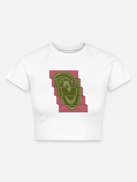 smile - Cropped Frauen Organic T-Shirt - Weiß