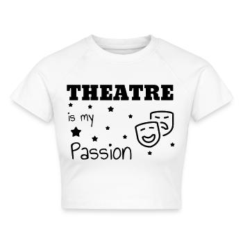 Theater / Theatre / Theaterleute / Schauspieler - Cropped Frauen Organic T-Shirt - Weiß - Vorne - AI Model Female 172 dark (172cm)