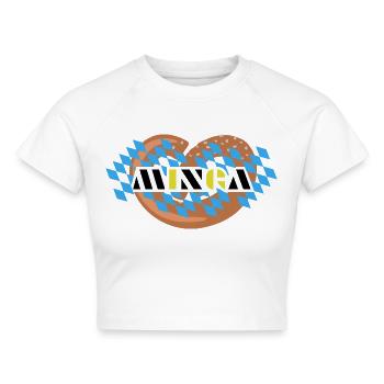 Minga - Cropped Frauen Organic T-Shirt - Weiß - Vorne - AI Model Female 172 dark (172cm)