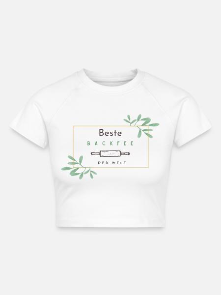 Geschenk für Backfee - Cropped Frauen Organic T-Shirt - Weiß