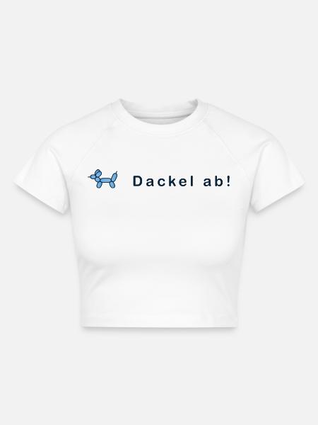 DACKEL AB - Cropped Frauen Organic T-Shirt - Weiß