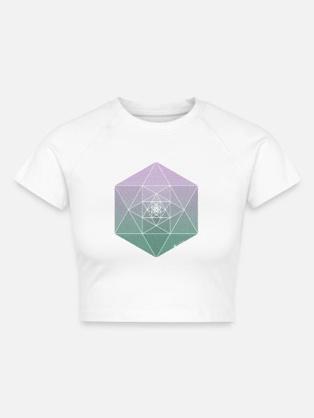Pastel Gem - Cropped Frauen Organic T-Shirt - Weiß