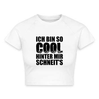Coole Sprüche - Cropped Frauen Organic T-Shirt - Weiß - Vorne - AI Model Female 172 dark (172cm)