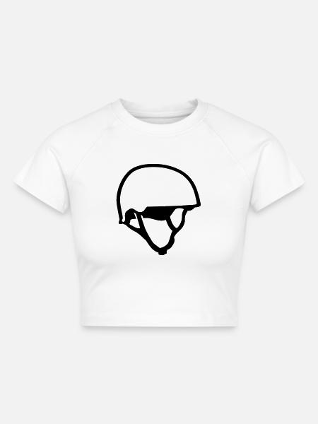 Helm - Cropped Frauen Organic T-Shirt - Weiß