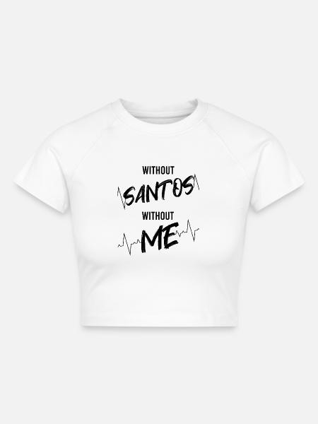 Santos - Cropped Frauen Organic T-Shirt - Weiß