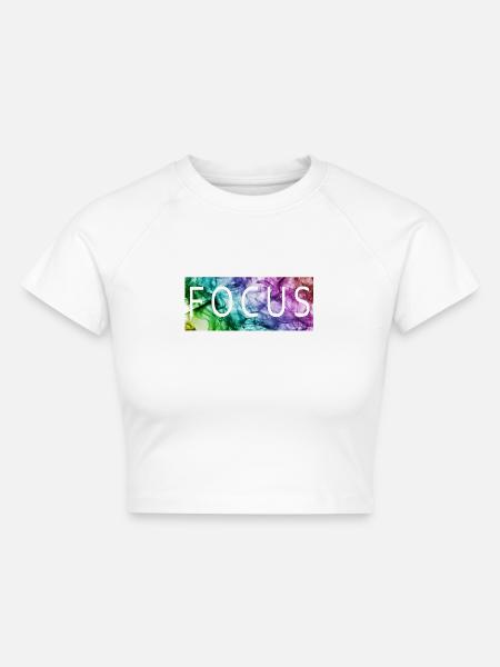 FOCUS - Style - Cropped Frauen Organic T-Shirt - Weiß