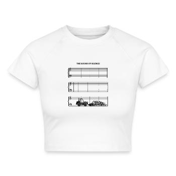 Sound Of Silence Notenblatt ohne Noten Radlader - Cropped Frauen Organic T-Shirt - Weiß - Vorne - AI Model Female 172 dark (172cm)
