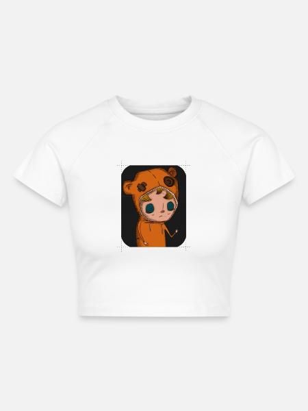 KOZY Pill - (punktierte) - Cropped Frauen Organic T-Shirt - Weiß