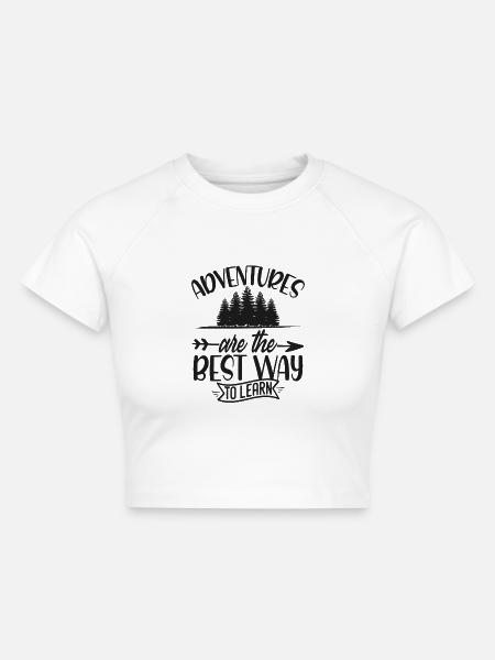 Reisen - Cropped Frauen Organic T-Shirt - Weiß