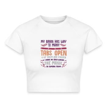 adhd, adhd Gehirn, Tabs, - Cropped Frauen Organic T-Shirt - Weiß - Vorne - AI Model Female 172 dark (172cm)