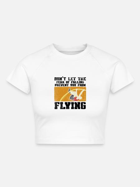 Stabhochsprung Stabhochspringer - Cropped Frauen Organic T-Shirt - Weiß