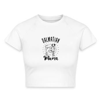 Dalmatiner Hund GeschenkFür Dalmatiner Besitzer - Cropped Frauen Organic T-Shirt - Weiß - Vorne - AI Model Female 172 dark (172cm)