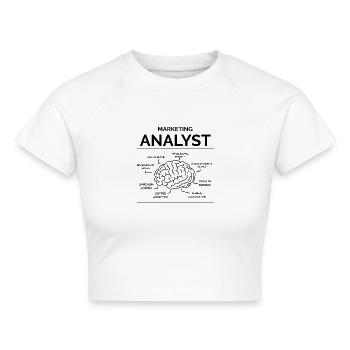 Marketing Analyst - Cropped Frauen Organic T-Shirt - Weiß - Vorne - AI Model Female 172 dark (172cm)