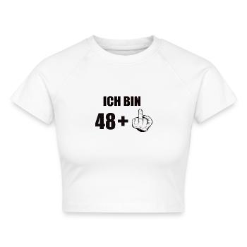 49 Geburtstag - Cropped Frauen Organic T-Shirt - Weiß - Vorne - AI Model Female 172 dark (172cm)
