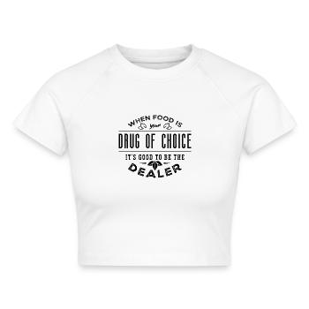 When Food Is Your Vegan Chef Vegetable Vegan Chefs - Cropped Frauen Organic T-Shirt - Weiß - Vorne - AI Model Female 172 dark (172cm)