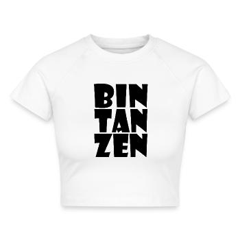 Bin tanzen - Tänzerinnen, Tänzer, Tanzpaare - Cropped Frauen Organic T-Shirt - Weiß - Vorne - AI Model Female 172 dark (172cm)