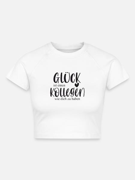 Kollege Geschenk Danke Abschied - Cropped Frauen Organic T-Shirt - Weiß