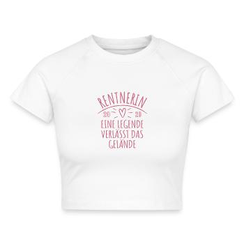 Rentnerin 2026 - Ruhestand - Pension - Cropped Frauen Organic T-Shirt - Weiß - Vorne - AI Model Female 172 dark (172cm)