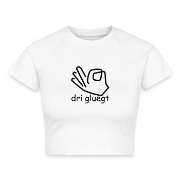 dri gluegt - Cropped Frauen Organic T-Shirt - Weiß - Vorne - AI Model Female 172 dark (172cm)