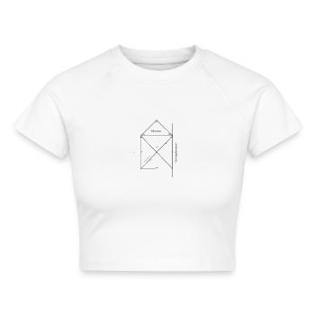 Haus vom Nikolaus - Cropped Frauen Organic T-Shirt - Weiß - Vorne - AI Model Female 172 dark (172cm)