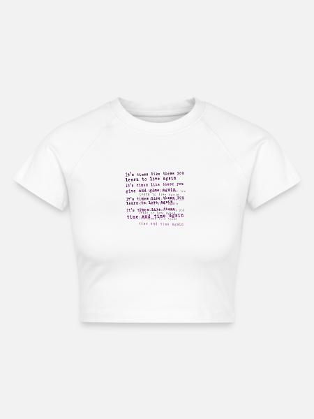Foo Fighters Lyrik - Cropped Frauen Organic T-Shirt - Weiß