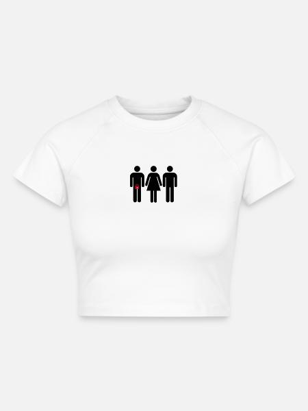 Cuckold-Beziehung - Cropped Frauen Organic T-Shirt - Weiß