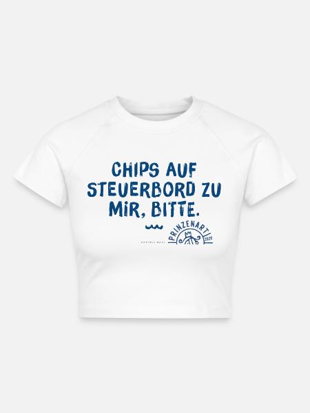 Meersinn / Chips - Cropped Frauen Organic T-Shirt - Weiß