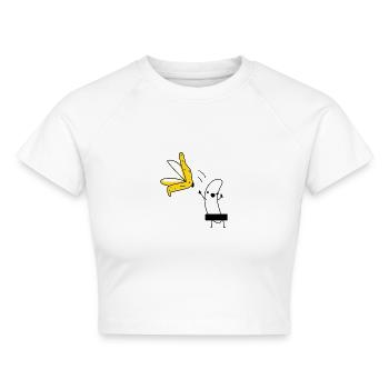 Nackte Banane - Cropped Frauen Organic T-Shirt - Weiß - Vorne - AI Model Female 172 dark (172cm)