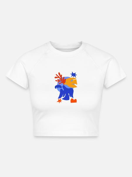 Friede - Cropped Frauen Organic T-Shirt - Weiß
