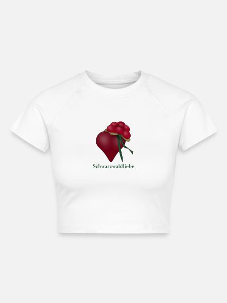 Schwarzwaldliebe - Cropped Frauen Organic T-Shirt - Weiß