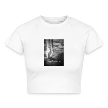 Liebe zum Tanz - Cropped Frauen Organic T-Shirt - Weiß - Vorne - AI Model Female 172 dark (172cm)
