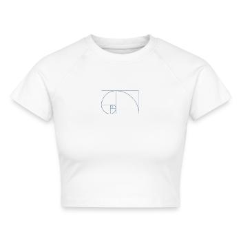Fibonacci Tshirt - Cropped Frauen Organic T-Shirt - Weiß - Vorne - AI Model Female 172 dark (172cm)