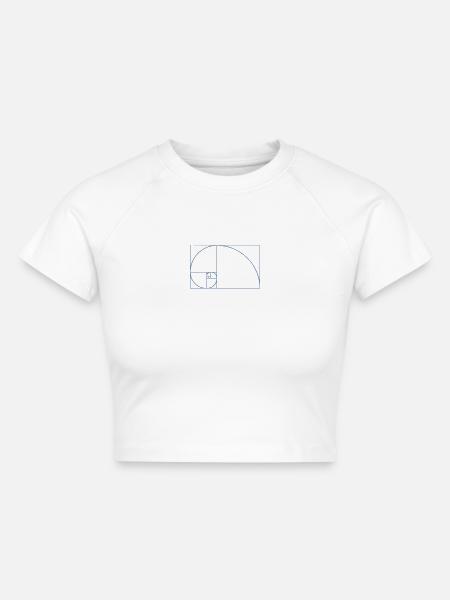 Fibonacci Tshirt - Cropped Frauen Organic T-Shirt - Weiß