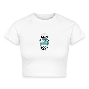 Statement Keine Lust - Cropped Frauen Organic T-Shirt - Weiß - Vorne - AI Model Female 172 dark (172cm)