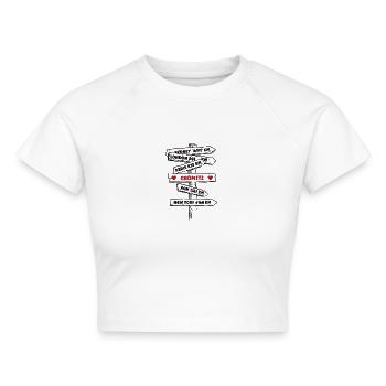 Grömitz Ostseebad Urlaub Ostsee Schleswigholstein	 - Cropped Frauen Organic T-Shirt - Weiß - Vorne - AI Model Female 172 dark (172cm)