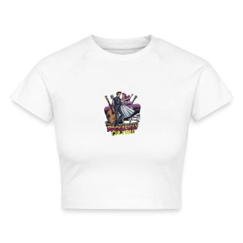 Rockabilly Culture Tanz und Musik Retro-Feeling - Cropped Frauen Organic T-Shirt - Weiß - Vorne - AI Model Female 172 dark (172cm)