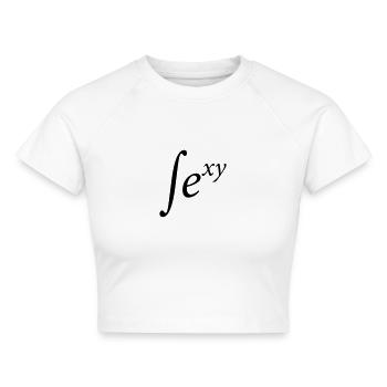 Mathe Sexy - Cropped Frauen Organic T-Shirt - Weiß - Vorne - AI Model Female 172 dark (172cm)